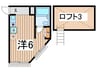 パレス桜ヶ丘 1Rの間取り