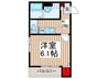 MELDIA西浦和Ⅱ 1Kの間取り