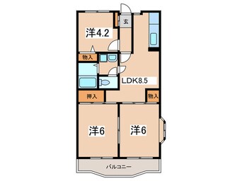 間取図 プレテラス緑園