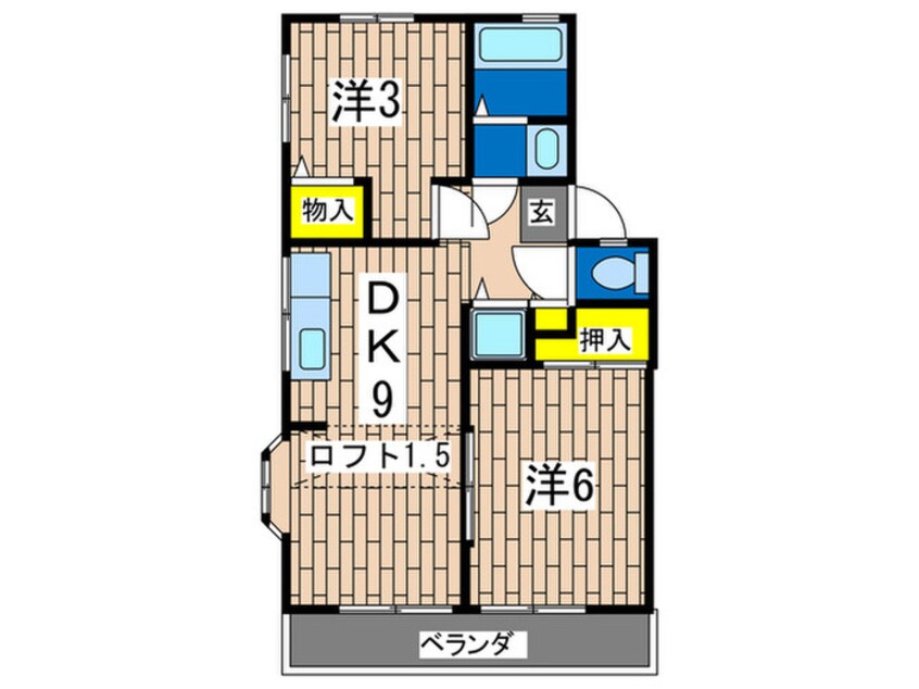 間取図 サンハイツ１（新桜ヶ丘）