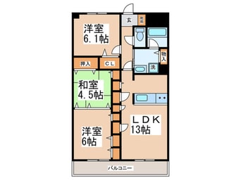 間取図 パ－クサイド長坂