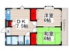 シャトレ－トミ－Ⅱ 2DKの間取り