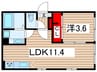 STU千葉中央 1LDKの間取り