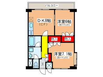 間取図 菱和パレス小竹向原（505）