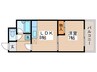 パークサイドマンション松が丘 1LDKの間取り