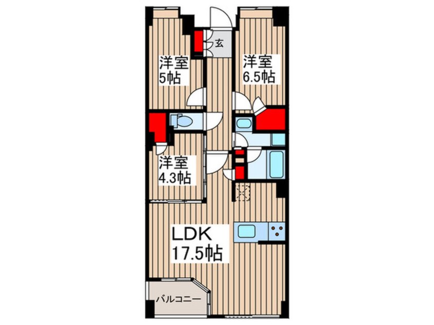 間取図 ｸﾗｯｼｨﾊｳｽ谷中道灌山W棟(403)