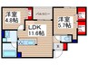 仮)クラリス 2LDKの間取り