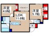 仮)クラリス 2LDKの間取り