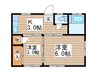 小川ハイツ 2Kの間取り