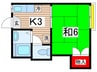 ハイツ昇栄 1Kの間取り