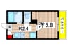 グランジュール 1Kの間取り