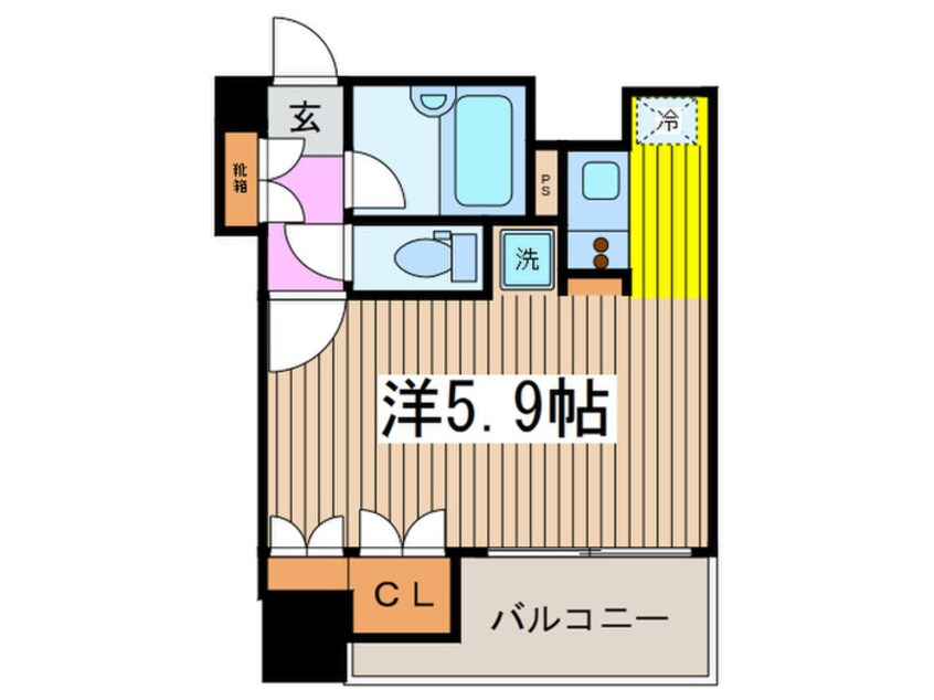 間取図 プレール・ドゥーク八丁堀(701)
