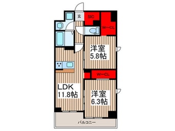 間取図 Mimosa北朝霞