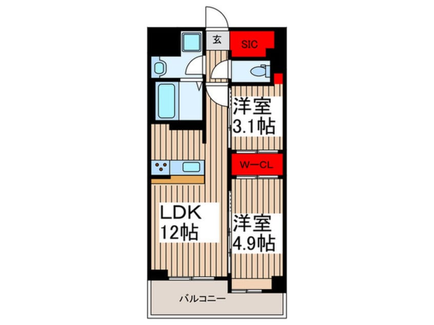 間取図 Mimosa北朝霞