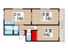 サンピア  タカラ 2DKの間取り