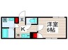 レジデンシア鹿浜 1Kの間取り