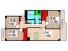 市川グリーンハイツＢ棟 3LDKの間取り