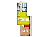 グリーンプラザ岸町 1LDKの間取り