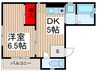 スノーパール 1DKの間取り