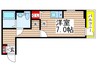 クレメント船橋 1Rの間取り