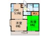 イルカコート 2DKの間取り