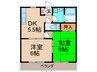 イルカコート 2DKの間取り