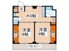 ビレッジハウス座間2号棟 2Kの間取り