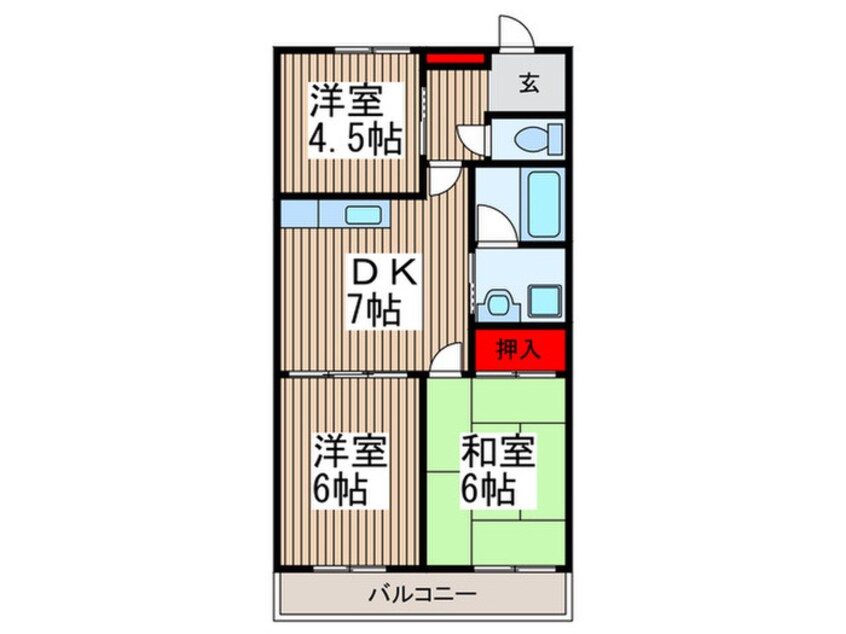 間取図 サンハイツ