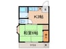 ハイツリトルリバ－ 1Kの間取り