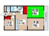 ヴィラ渡辺 3DKの間取り