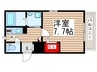 ﾍﾞﾙﾃﾞ古宮 1Kの間取り