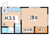 光荘 1Kの間取り