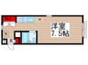 エステ－トピア　片山 1Rの間取り