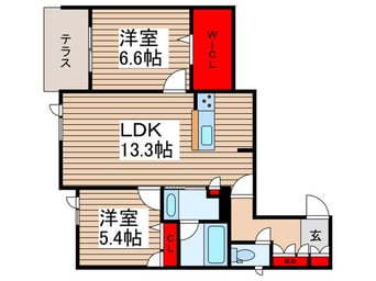 間取図 セルディーナ天神