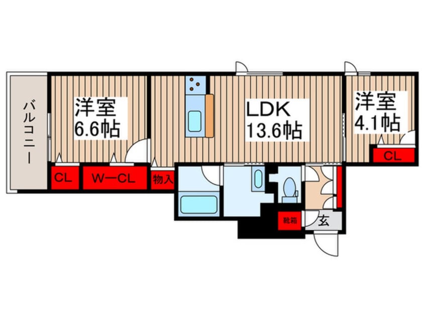 間取図 セルディーナ天神