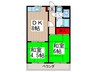ダイワ　ヴィレッジ 2DKの間取り