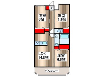 間取図 仮）南越谷PJ