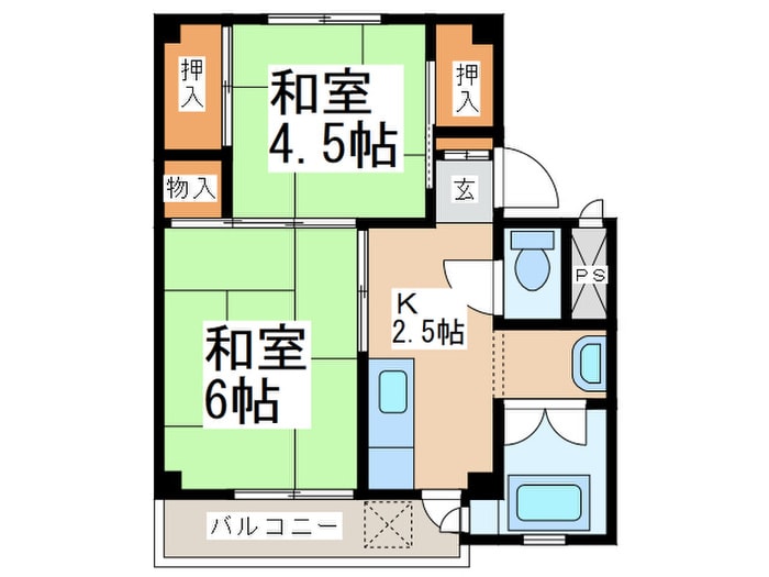 間取り図 ビレッジハウス三田2号棟
