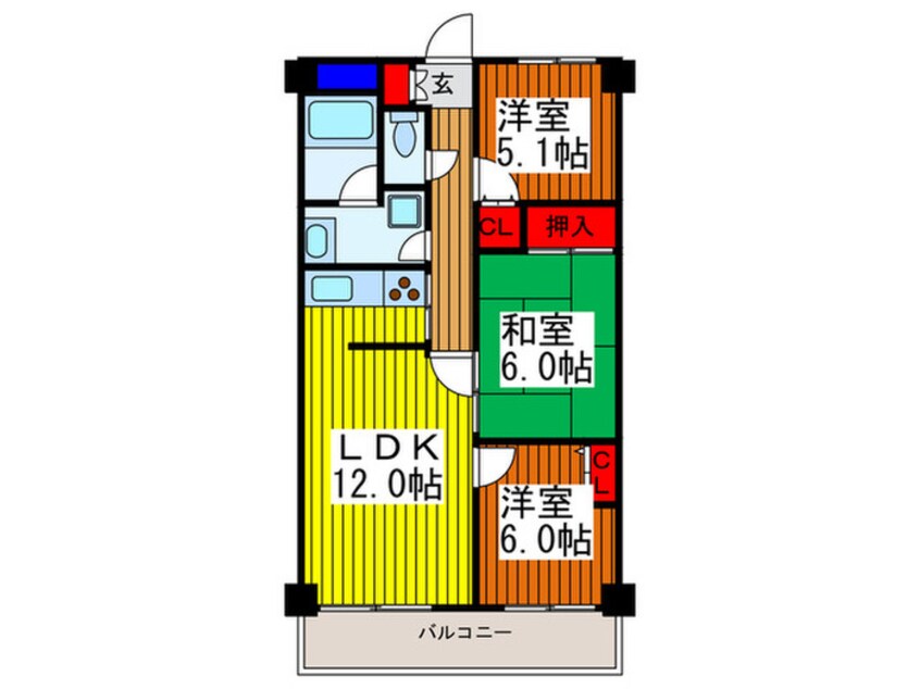 間取図 ジオン川口