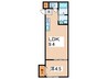 ファウンテンヒルズ新宿町 1LDKの間取り