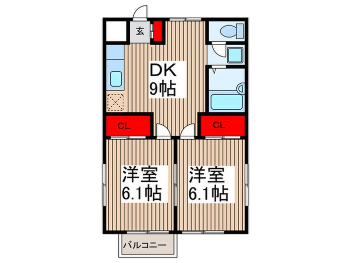 間取り図 デュエット三室