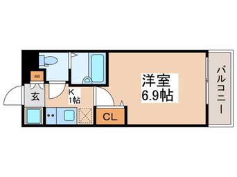 間取図 ｼﾞｪﾉｳﾞｨｱ京成立石Ⅲｽｶｲｶﾞｰﾃﾞﾝ