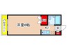 ベラ栗平 1Kの間取り
