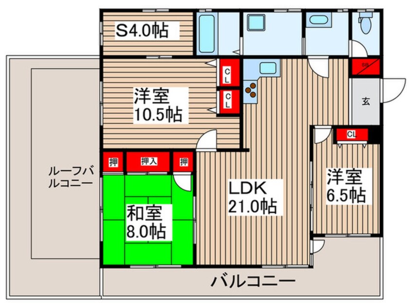 間取図 エメラルドハイツＥ