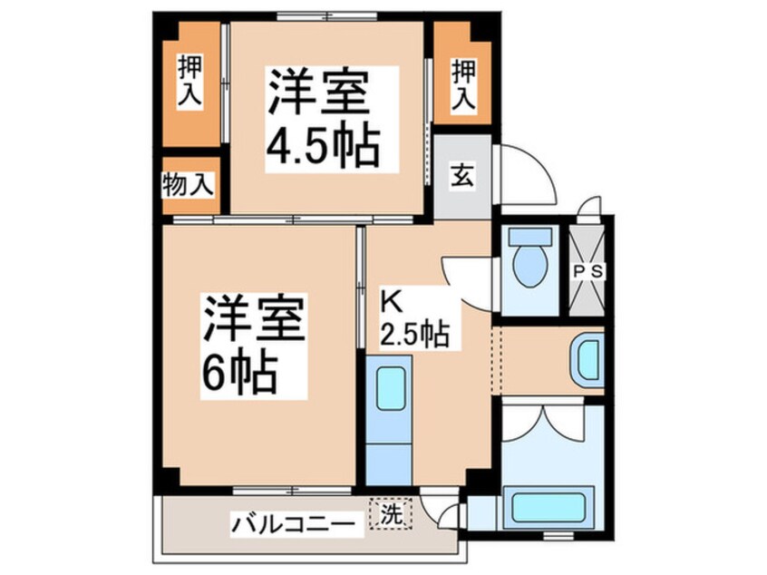 間取図 ビレッジハウス愛川2号棟