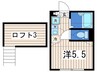 プライムテラス南太田Ｂ 1Rの間取り