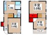 渡戸戸建 3Kの間取り
