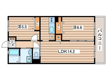 間取図 ｵｰｷｯﾄﾞﾚｼﾞﾃﾞﾝｽ港北綱島ｲｰｽﾄ