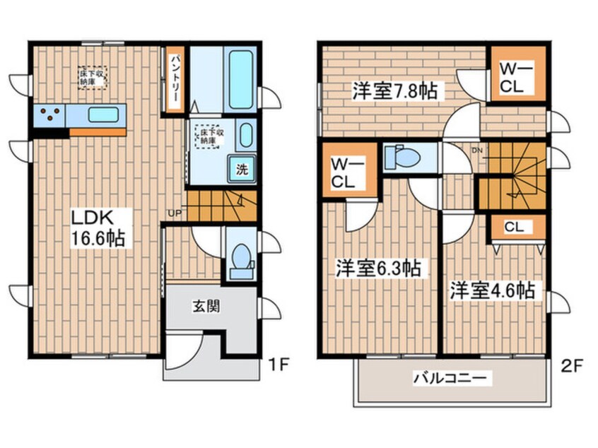 間取図 仮）西野川一丁目戸建　A号棟