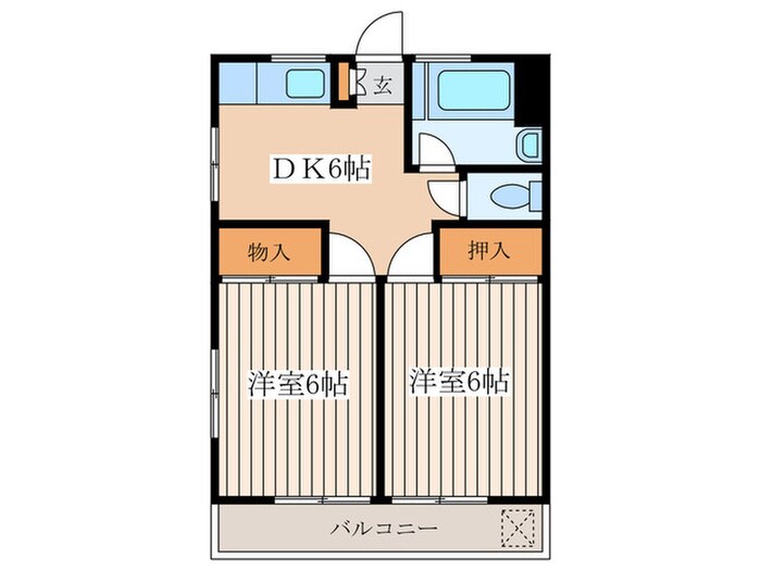 間取り図 孔雀コーポ